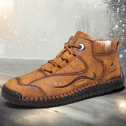 Fizzhiss Chaussures décontractées pour hommes en plein air en velours d'hiver pour hommes