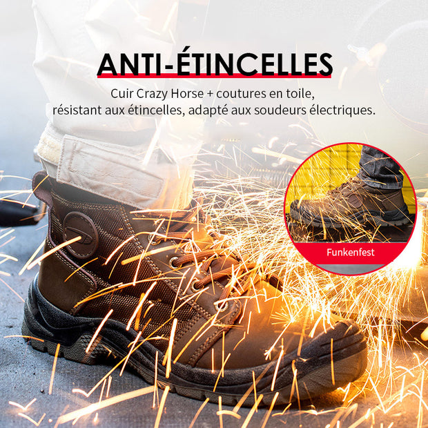 Fizzhiss S3 Chaussures de travail imperméables de qualité sécuritaire