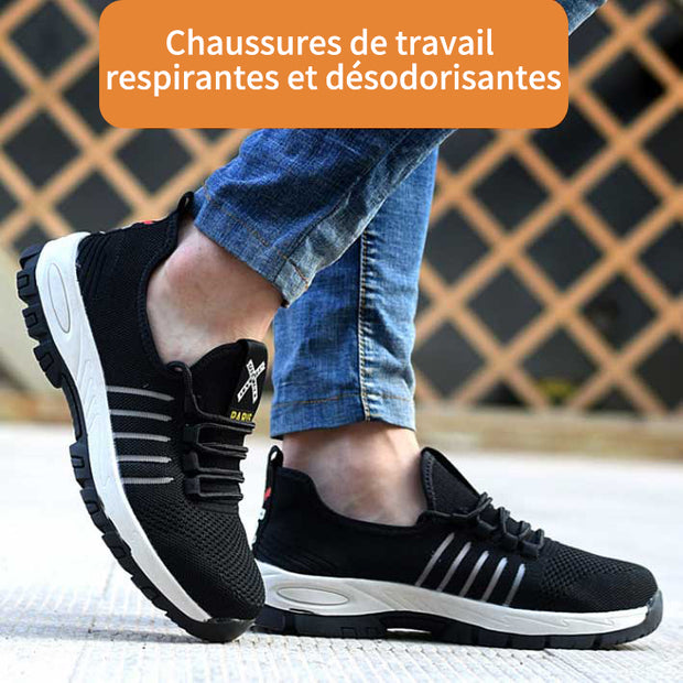 Fizzhiss Chaussures de sécurité anti-crevaison pour hommes