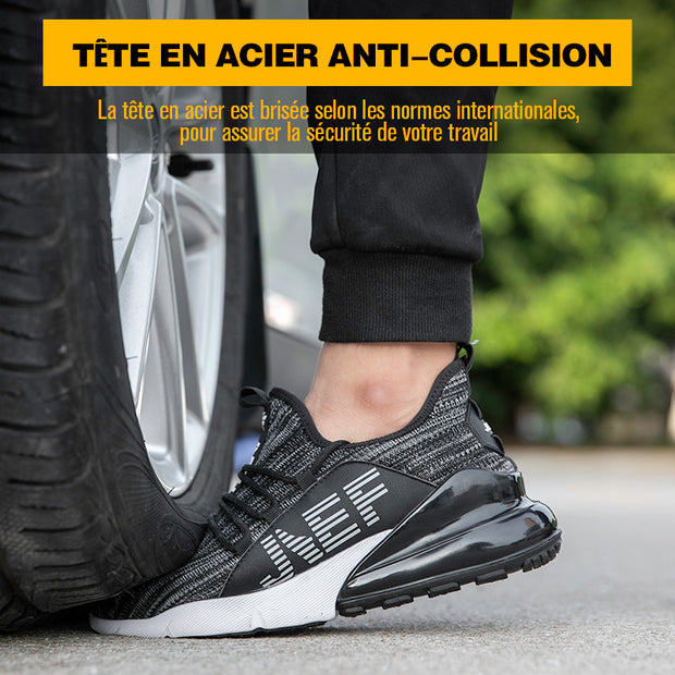 Fizzhiss Chaussures de travail anti-smash et anti-crevaison mode homme