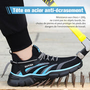 Fizzhiss Chaussures de travail de sécurité décontractées légères absorbant les chocs