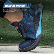 Fizzhiss S3 Chaussures de travail respirantes, résistantes à l'usure, incassables et increvables