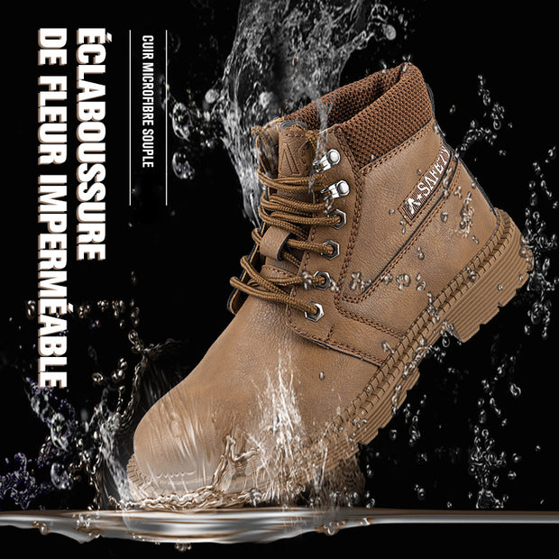 Fizzhiss Bottes de protection pour hommes imperméables, anti-smash et anti-usure