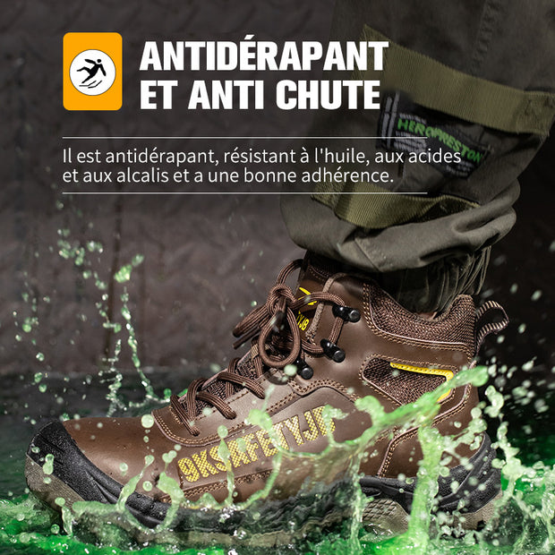 Fizzhiss Chaussures de sécurité imperméables et incassables à la mode