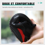 Fizzhiss Chaussures de sécurité d'été légères, inodores, incassables et increvables avec embout en acier