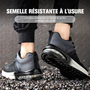 Fizzhiss Chaussures de sécurité résistantes à la perforation, respirantes, légères et résistantes à l'usure