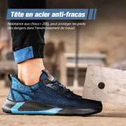 Fizzhiss S3 Chaussures de travail respirantes, résistantes à l'usure, incassables et increvables