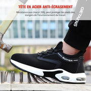 Fizzhiss S3 Chaussures de travail de sécurité confortables, résistantes à l'usure et légères