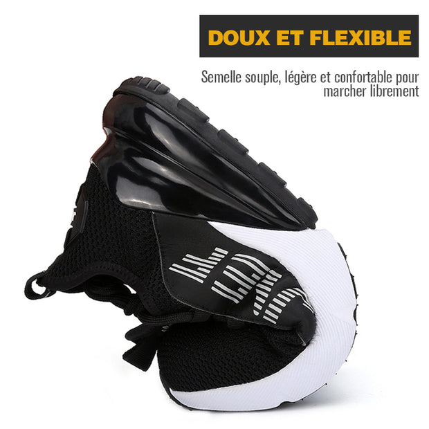 Fizzhiss Chaussures de travail anti-smash et anti-crevaison mode homme