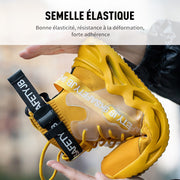 Fizzhiss Chaussures de travail tissées et respirantes avec embout en acier