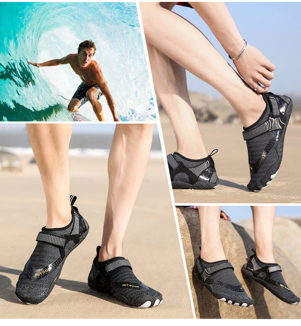 Fizzhiss Chaussures aquatiques pour hommes et femmes, chaussures de plage à séchage rapide en plein air, chaussures de randonnée