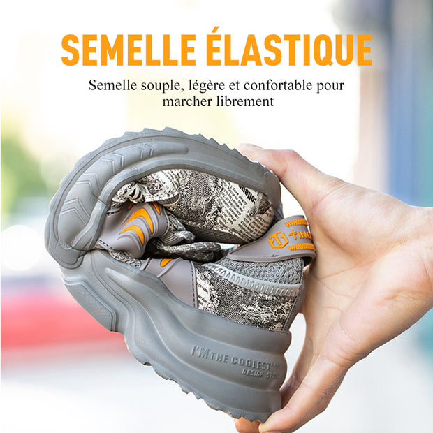 Fizzhiss Chaussures de sécurité légères et élégantes anti-écrasement et anti-crevaison