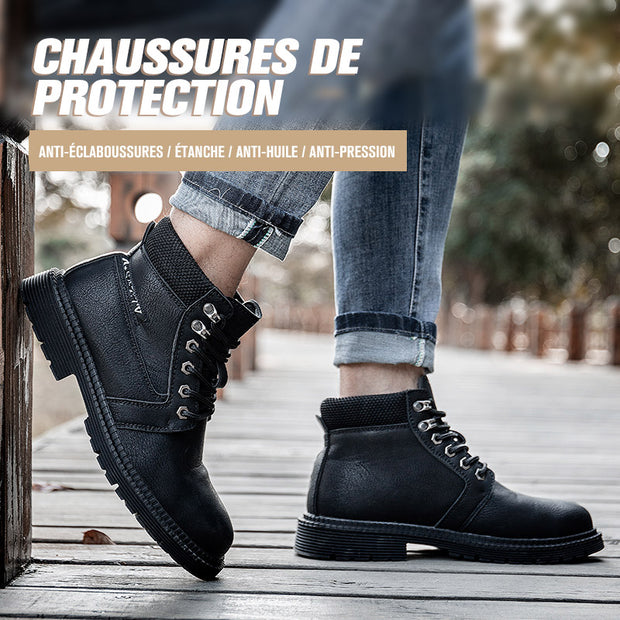 Fizzhiss Bottes de protection pour hommes imperméables, anti-smash et anti-usure